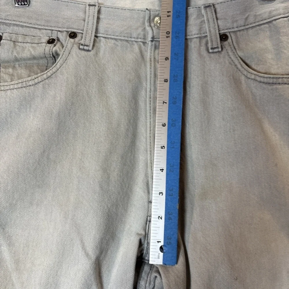 Vintage Levis 501 Jeans Mens Gray Straight Button Fly Made USA 32x29 (Tag 34x36)